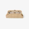 Skylar naturlig fin raffia-clutch med fyrkantigt Jc-spänne Skylar naturlig fin raffia-clutch med fyrkantigt Jc-spänne