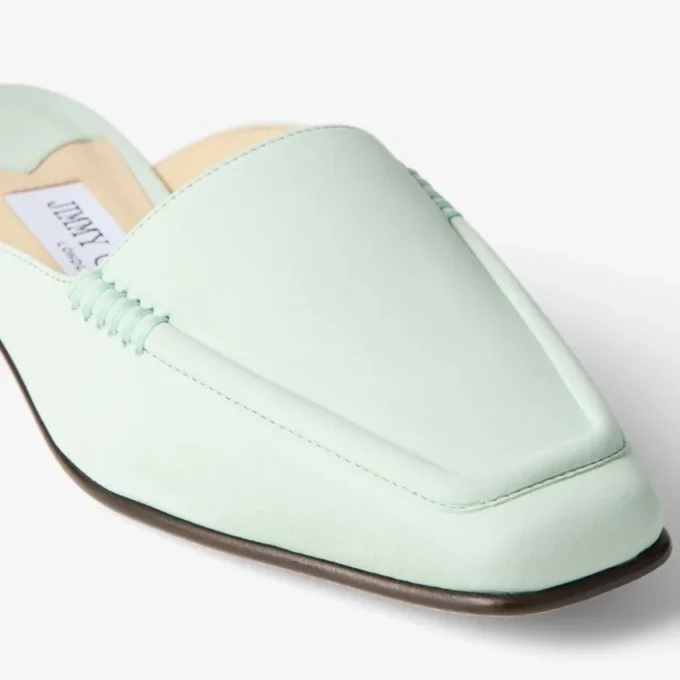 Slide Mint Nubuck Leather Mule Slide Mint Nubuck Leather Mule