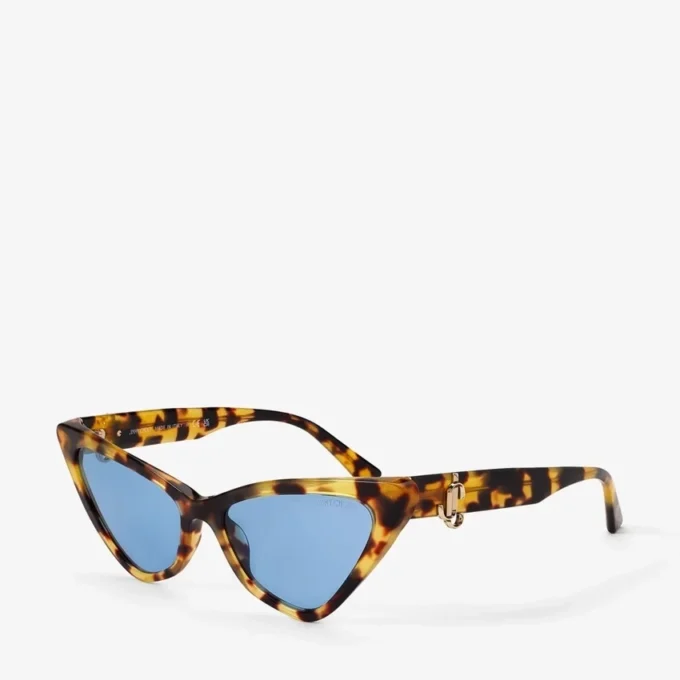 Sol Yellow Havana Cat Eye-solglasögon Sol Yellow Havana Cat Eye-solglasögon