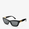 Solene svarta Havana Cat Eye-solglasögon Solene svarta Havana Cat Eye-solglasögon