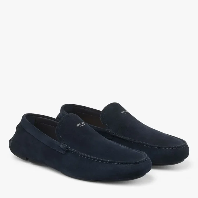 Stanly Driver Navy Reverse Suede Driver
