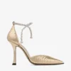 Stevie 100 Guldkrossade metallicpumps Stevie 100 Guldkrossade metallicpumps