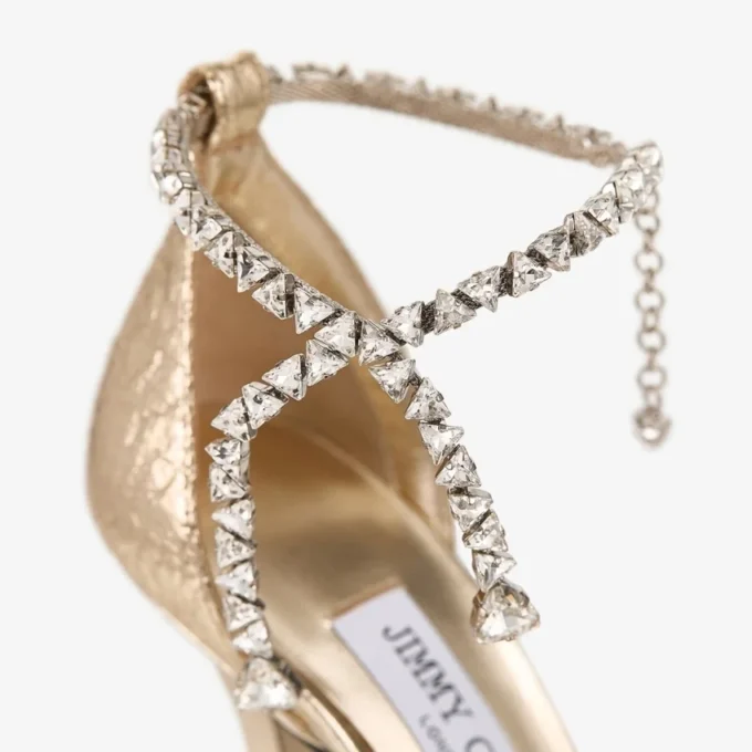 Stevie 100 Guldkrossade metallicpumps Stevie 100 Guldkrossade metallicpumps