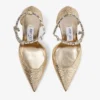 Stevie 100 Guldkrossade metallicpumps Stevie 100 Guldkrossade metallicpumps