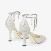 Stevie 100 Ivory Satin Crystal Pumps Stevie 100 Ivory Satin Crystal Pumps