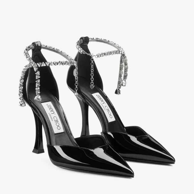 Stevie 100 svarta pumps i lackläder Stevie 100 svarta pumps i lackläder