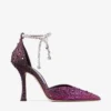 Stevie 100 Winter Bloom och Violet Orchid Mix satinpumps med degraderade kristaller Stevie 100 Winter Bloom och Violet Orchid Mix satinpumps med degraderade kristaller