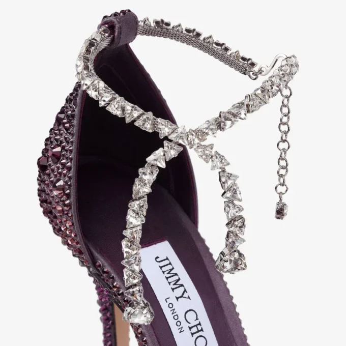Stevie 100 Winter Bloom och Violet Orchid Mix satinpumps med degraderade kristaller Stevie 100 Winter Bloom och Violet Orchid Mix satinpumps med degraderade kristaller