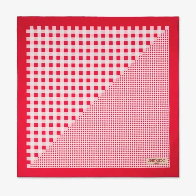 Sula Bandana Ruby Red Mix Gingham Print Bomullsbandana Sula Bandana Ruby Red Mix Gingham Print Bomullsbandana
