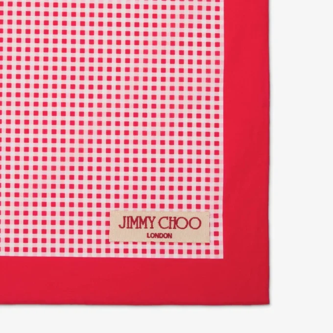 Sula Bandana Ruby Red Mix Gingham Print Bomullsbandana Sula Bandana Ruby Red Mix Gingham Print Bomullsbandana