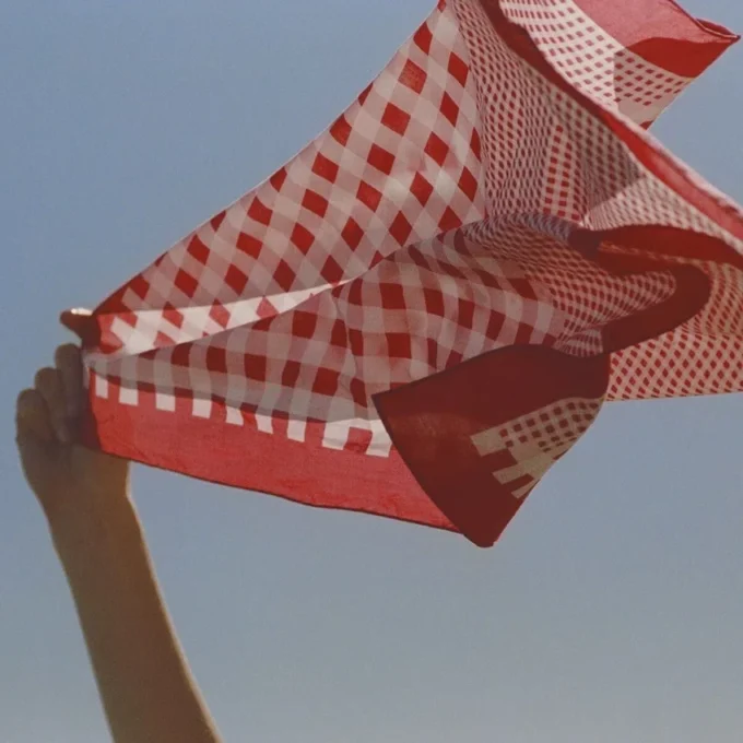 Sula Bandana Ruby Red Mix Gingham Print Bomullsbandana Sula Bandana Ruby Red Mix Gingham Print Bomullsbandana