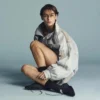Sunny F i svart lädermix och jimmy choo Lace Low Top-sneakers