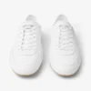 Sunny F – Låga sneakers i en mix av vitt och gummi-färgat läder
