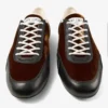 Sunny M Låga sneakers i bronsfärgat läder och sammet Sunny M Låga sneakers i bronsfärgat läder och sammet