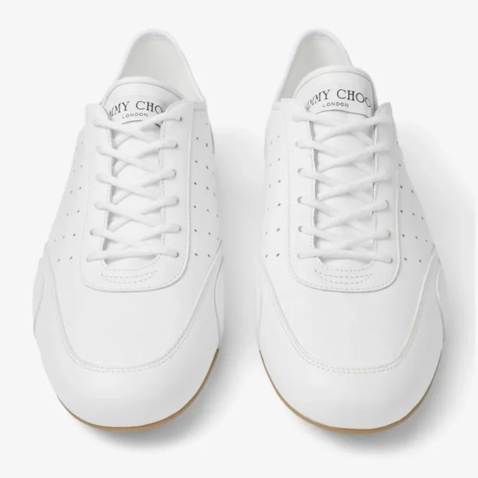 Sunny M vita och gummi-läderblandade låga sneakers Sunny M vita och gummi-läderblandade låga sneakers