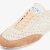 Sunny Mule F Låga sneakers i en mix av latte- och tofféfärgat läder och Diamond-mönstrat mesh