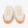Sunny Mule F Låga sneakers i en mix av latte- och tofféfärgat läder och Diamond-mönstrat mesh