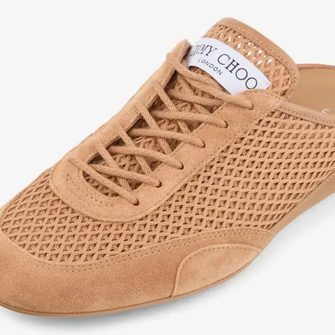 Sunny Mule F Toffee lädermix och Diamond nät, låga sneakers Sunny Mule F Toffee lädermix och Diamond nät, låga sneakers