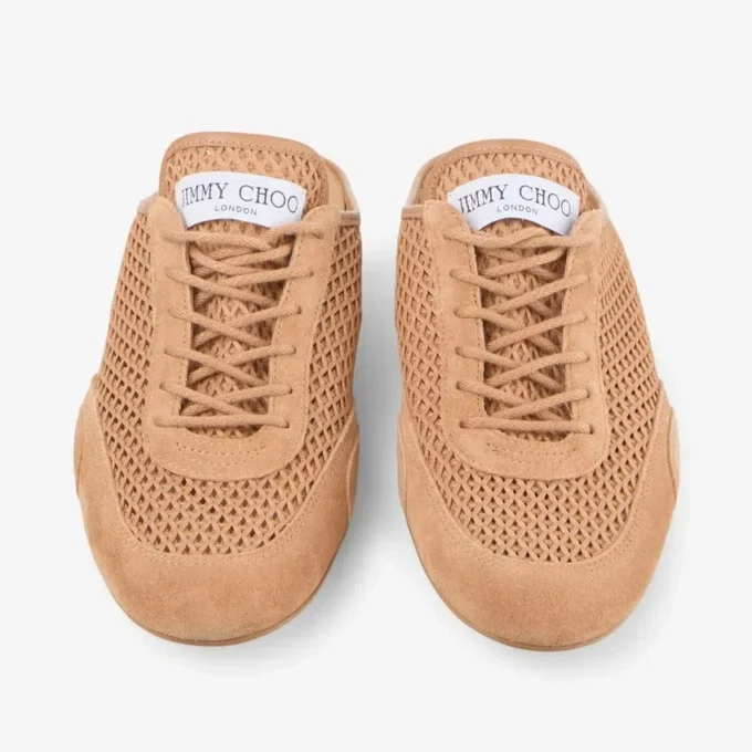 Sunny Mule F Toffee lädermix och Diamond nät, låga sneakers Sunny Mule F Toffee lädermix och Diamond nät, låga sneakers