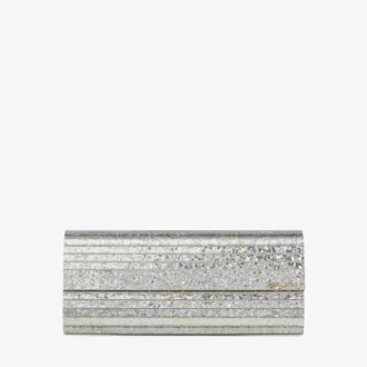 Sweetie Champagne grovglittrig akrylclutch