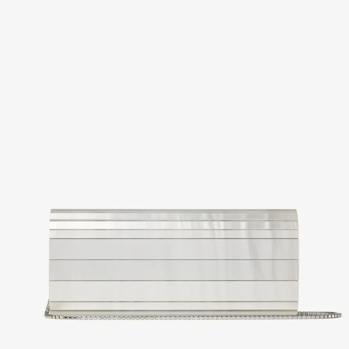Sweetie Ivory Clutch i pärlemor med silverkedja