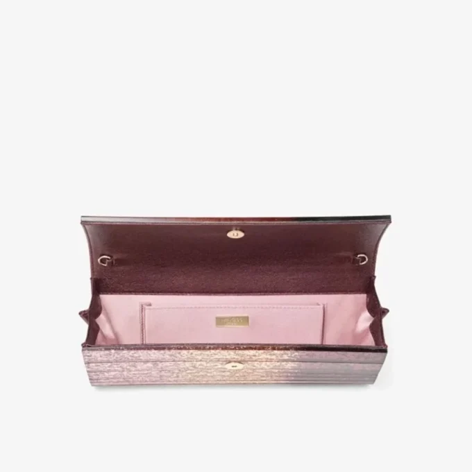 Sweetie Silky Blush DéGradé Glitter Plexi Clutch Bag