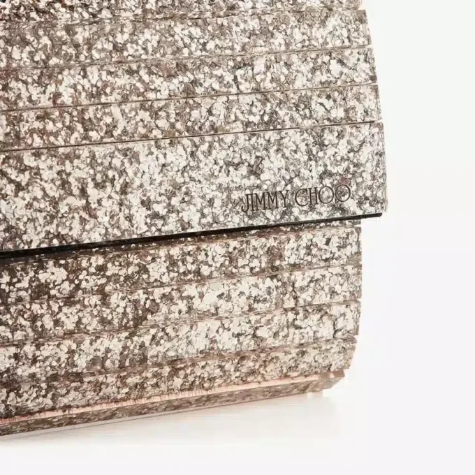 Sweetie svart och champagnefärgad akrylkopphållare med glitter i dégradé