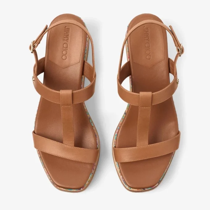 Theia Wedge 60 Multi Chevron Raffia Sandal Wedges Theia Wedge 60 Multi Chevron Raffia Sandal Wedges