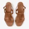 Theia Wedge 60 Sandaler med kilklack i brunt läder Theia Wedge 60 Sandaler med kilklack i brunt läder