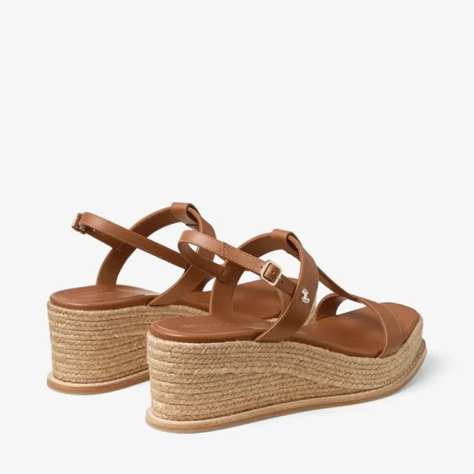 Theia Wedge 60 Sandaler med kilklack i brunt läder Theia Wedge 60 Sandaler med kilklack i brunt läder