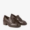 Tylor 60 Loafers i chokladbrunt läder med krokodilprägling Tylor 60 Loafers i chokladbrunt läder med krokodilprägling