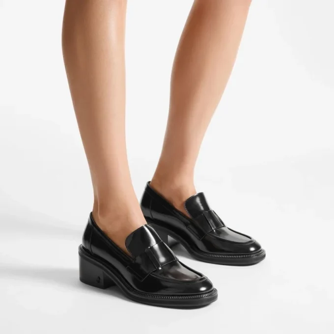 Tylor 60 svarta Spazzolato-loafers med plattform Tylor 60 svarta Spazzolato-loafers med plattform