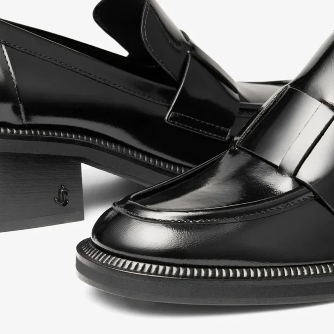 Tylor 60 svarta Spazzolato-loafers med plattform Tylor 60 svarta Spazzolato-loafers med plattform