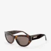 Vale bruna Havana Cat Eye-solglasögon Vale bruna Havana Cat Eye-solglasögon