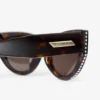Vale bruna Havana Cat Eye-solglasögon Vale bruna Havana Cat Eye-solglasögon