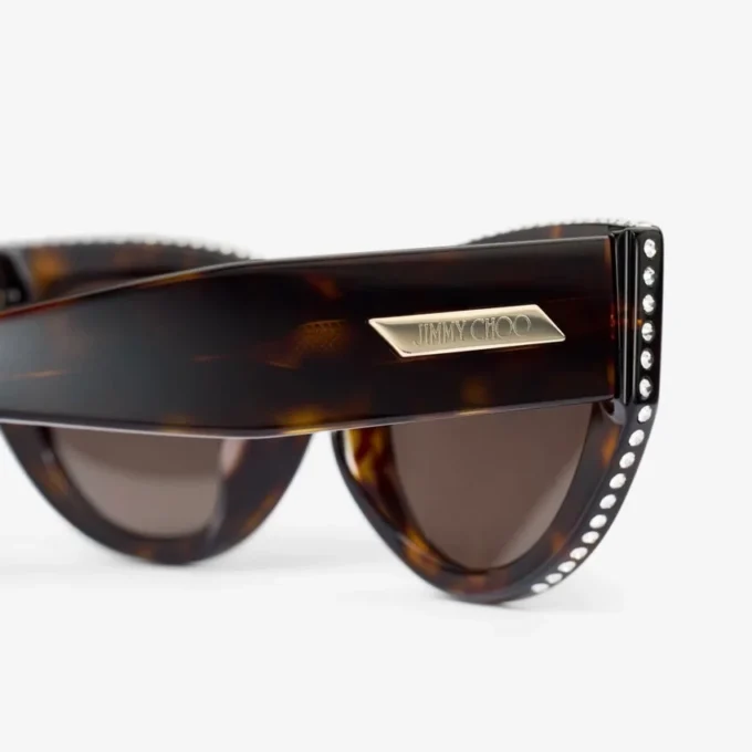 Vale bruna Havana Cat Eye-solglasögon Vale bruna Havana Cat Eye-solglasögon