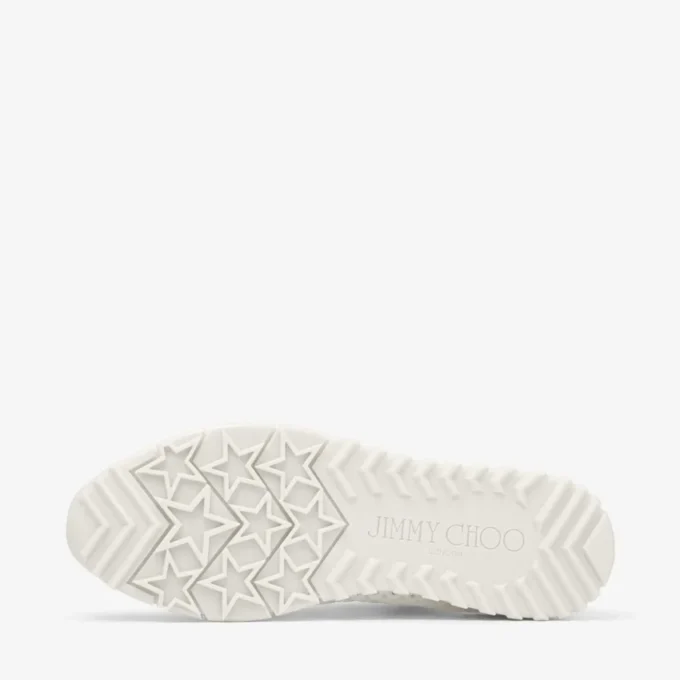 Veles Latte låga sneakers i virkat tyg med pärlor Veles Latte låga sneakers i virkat tyg med pärlor