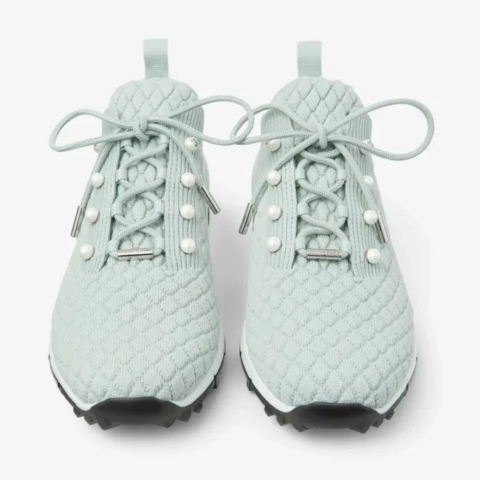 Veles Light Verde sneakers i texturerad stickning Veles Light Verde sneakers i texturerad stickning