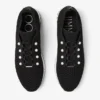 Veles svarta låga sneakers i virkat tyg med pärlor Veles svarta låga sneakers i virkat tyg med pärlor