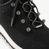 Veles svarta sneakers i paljettstickat Veles svarta sneakers i paljettstickat