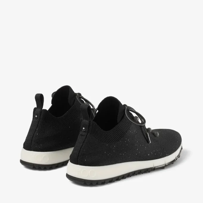 Veles svarta sneakers i paljettstickat Veles svarta sneakers i paljettstickat