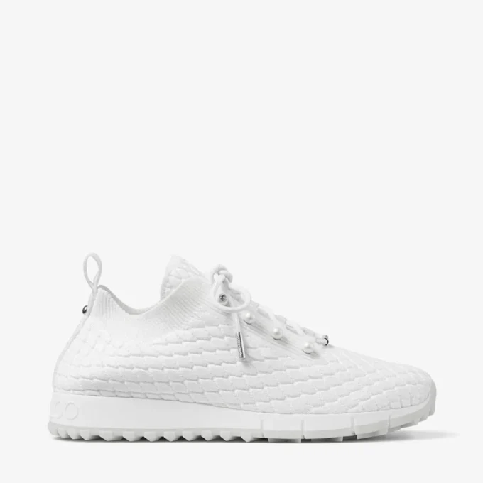Veles vita texturerade stickade sneakers Veles vita texturerade stickade sneakers