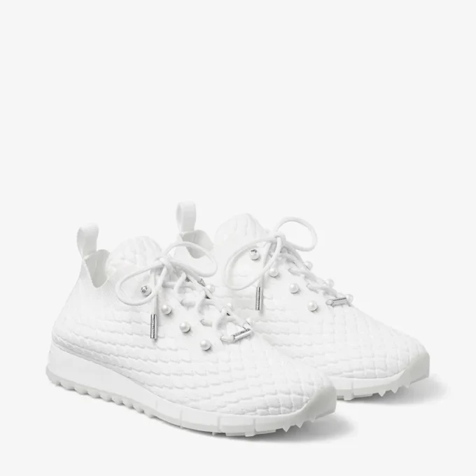 Veles vita texturerade stickade sneakers Veles vita texturerade stickade sneakers