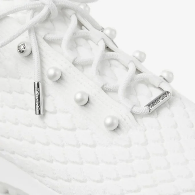 Veles vita texturerade stickade sneakers Veles vita texturerade stickade sneakers