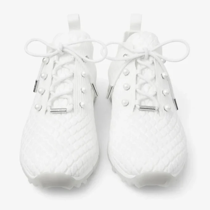 Veles vita texturerade stickade sneakers Veles vita texturerade stickade sneakers
