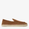 Vine Lace Up Cigar Etched Velvet Suede Espadrilles Vine Lace Up Cigar Etched Velvet Suede Espadrilles