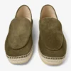 Vine Lace Up Moss Green Etched Velvet Suede Espadrilles Vine Lace Up Moss Green Etched Velvet Suede Espadrilles