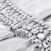 Zandra silverfärgad vintage-clutch i metalliskt läder