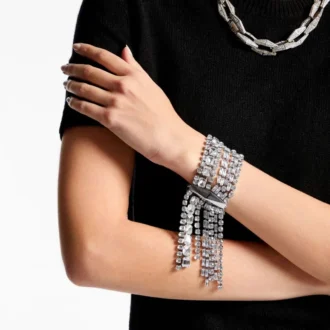 Zendra-armband Kristallarmband med silverfinish